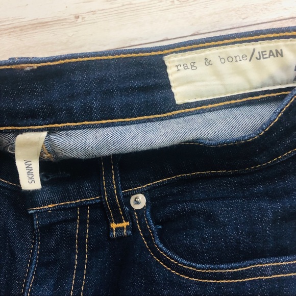 Rag & Bone Dark Wash Skinny Jeans - Picture 4 of 8